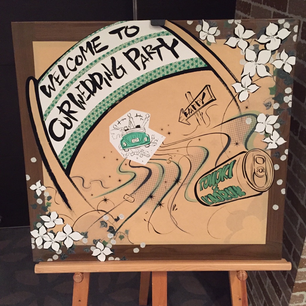 今流行のdiyのウェルカムボードで結婚式の受付を華やかに 大阪の結婚式情報