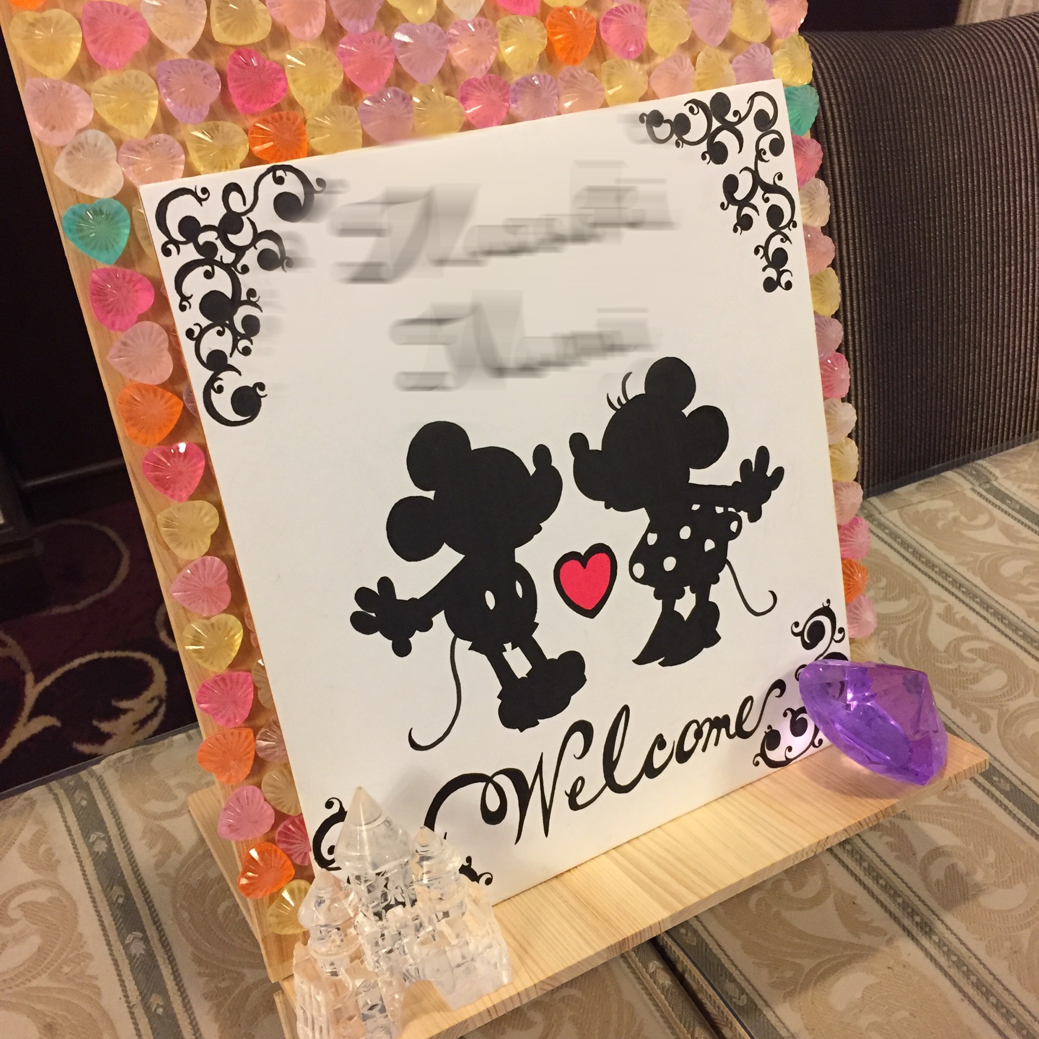 なんと手書きのミッキー ミニーのシルエットです 艸 大阪の結婚式情報
